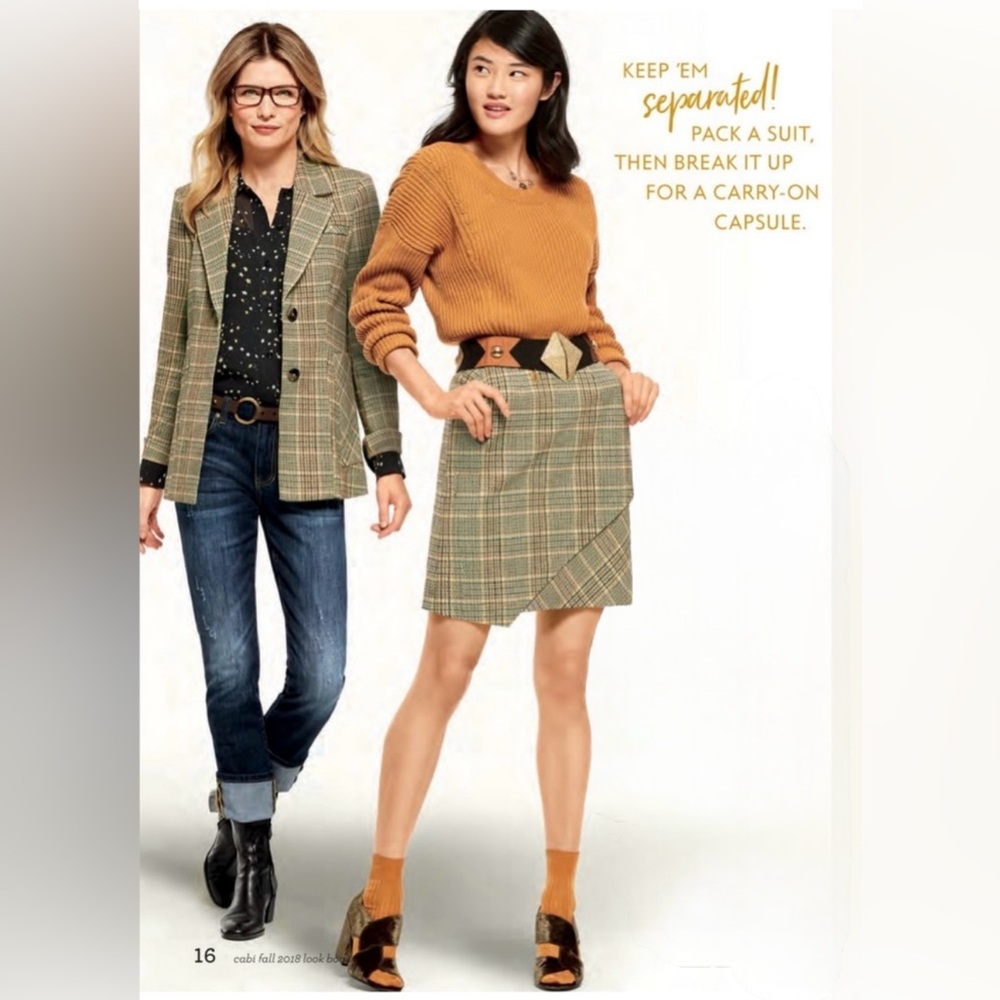 Cabi Women’s Pastime Plaid Blazer and Skirt Set - Picture 3 of 16